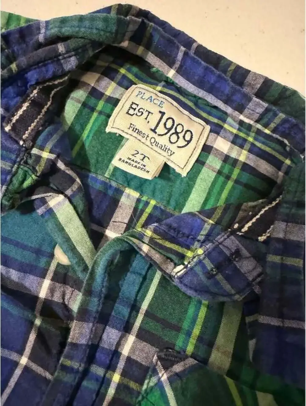 The Children's Place 2T Boys Bundle - 2 Plaid Shirts and Jeans